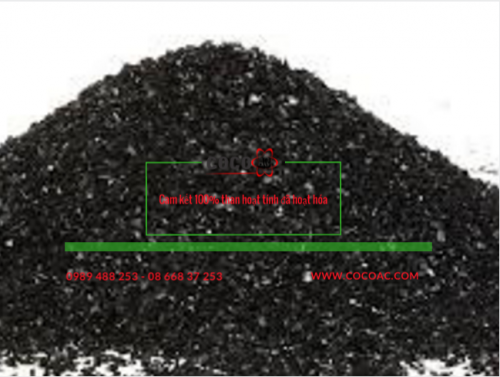 Chiều dài của than hoạt tính từ 0.7-0.9mm