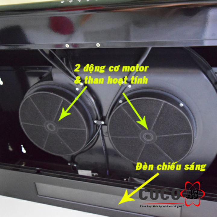 Than hoạt tính được dùng trong máy hút mùi nhà bếp