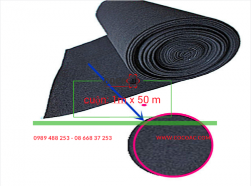 Vải carbon được sản xuất từ than hoạt tính 100%