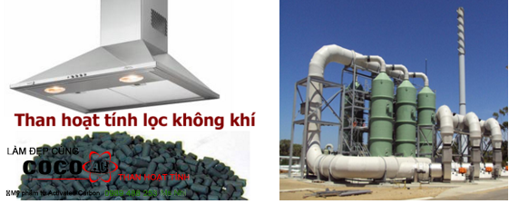 Than hoạt tính được ứng dụng rộng rãi trong công nghệ xử lý khí thải